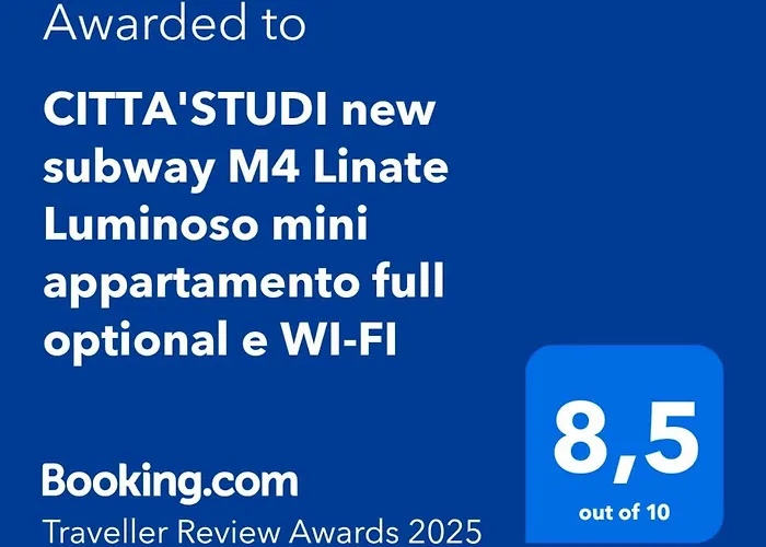 Citta Studi M4 Subway Linate, Center 10 Min, Luminoso Full Optional Wi-fi * 밀라노