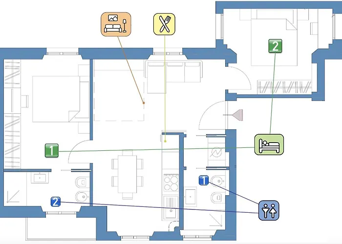 アパート Stayeasy Sauli - 2 Bedrooms, 2 Bathrooms - Station *
