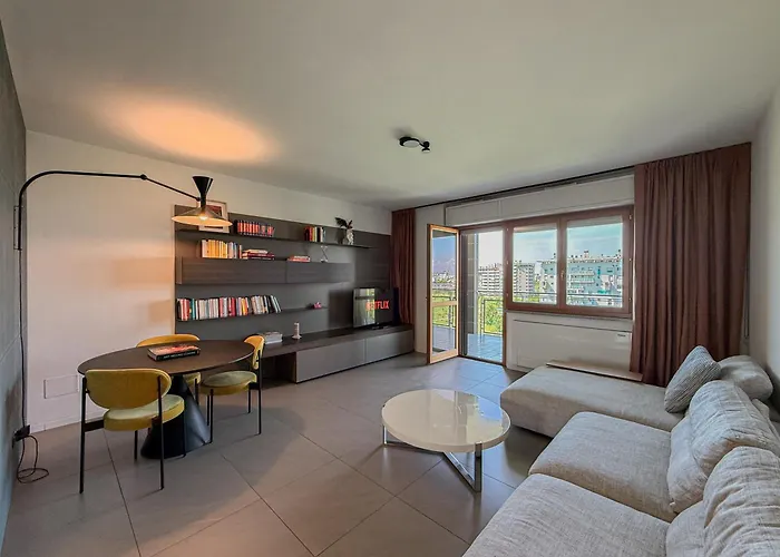 80m2, 7 Piano, Bilocale Con 2 Terrazze E 2 Bagni Apartman Milánó
