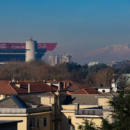 Design Flat With Terrace At 10 Min San Siro Stadium