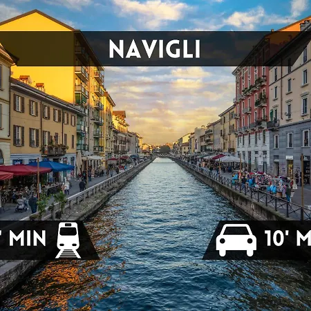 Attico A Corsico - Navigli E San Siro A 15 Minuti מילאנו
