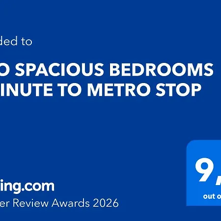 Apartment Two Spacious Bedrooms 1 Minute To Metro Stop
