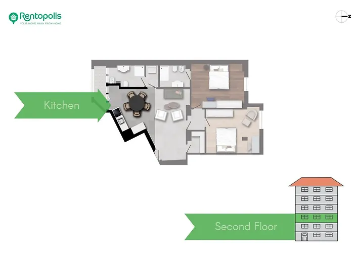 Апартаменты Spacious 2bdr With Balcony Arco-sempione Area, By Rentopolis Милан