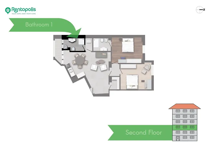 Апартаменты Spacious 2bdr With Balcony Arco-sempione Area, By Rentopolis
