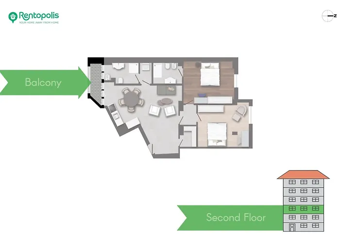 Spacious 2bdr With Balcony Arco-sempione Area, By Rentopolis * Милан